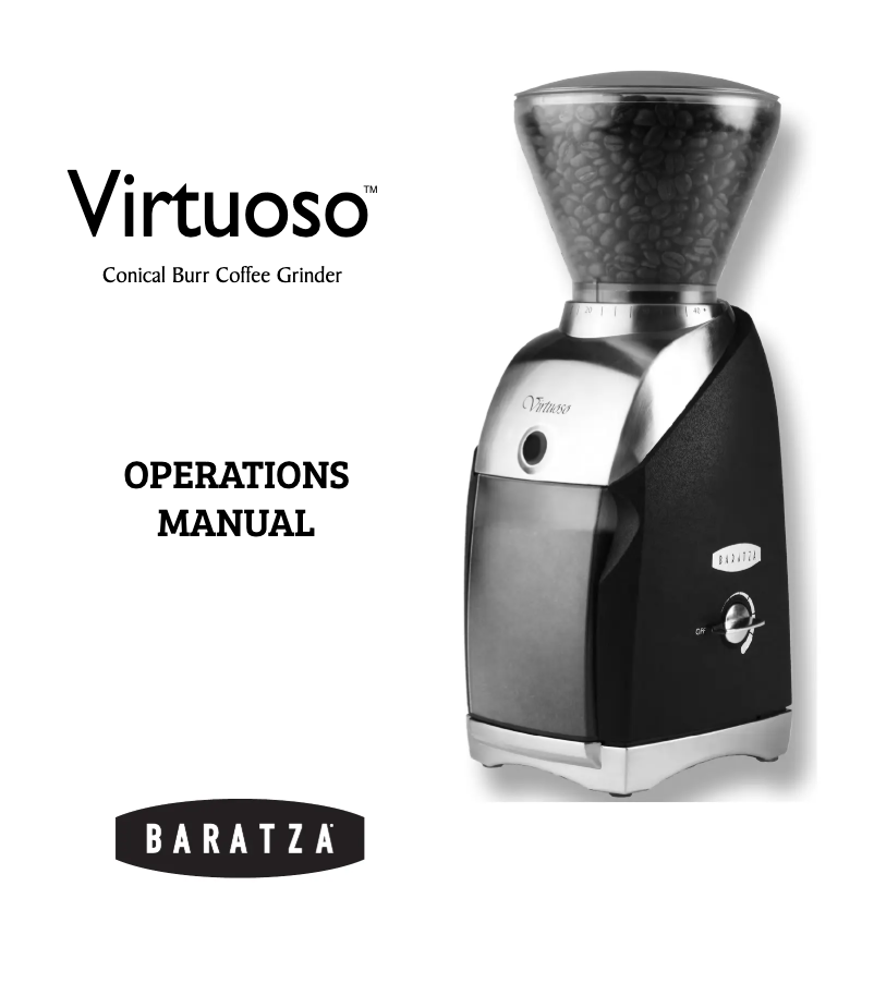 Page n°1 - Manuel utilisateur Baratza Virtuoso