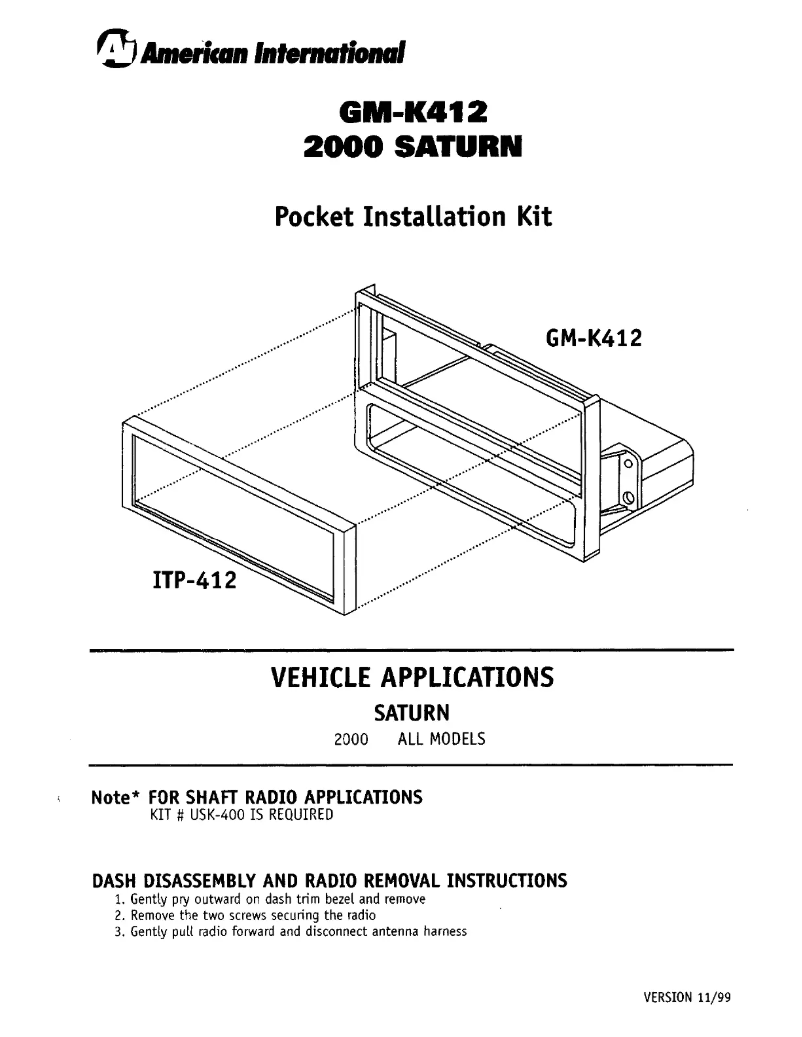 Page n°1 - Manuel utilisateur American International GMK412