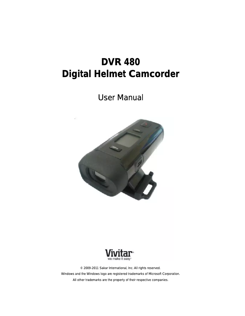 Image de la première page du manuel de l'appareil DVR 480