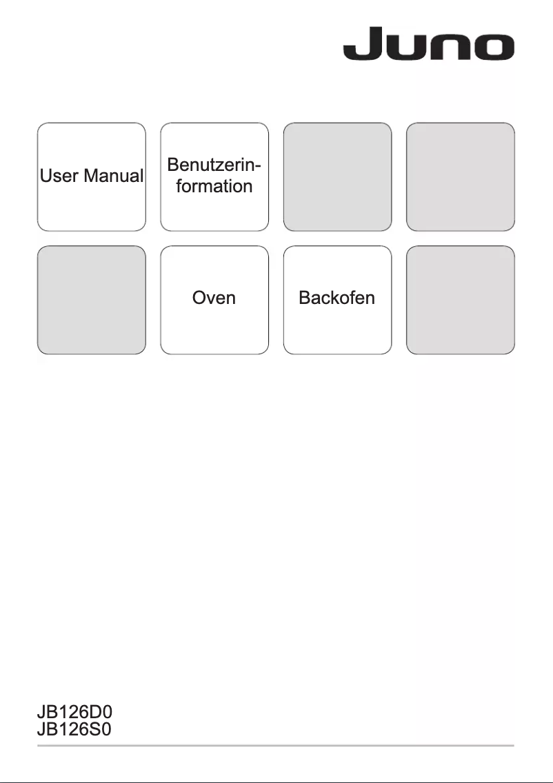 Page n°1 - Manuel utilisateur Juno JB126D0