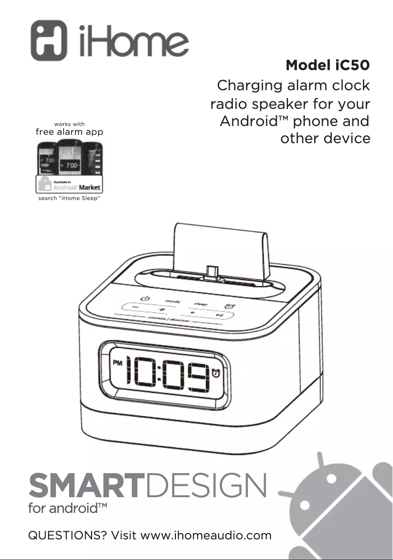 Página 1 del manual Manual de usuario iHome IC50B