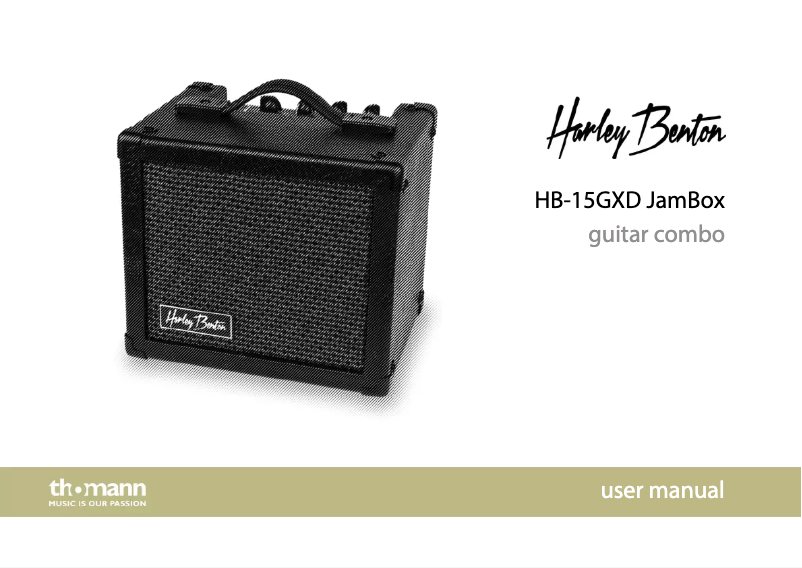 Página 1 del manual Manual de usuario Harley Benton HB-15GXD JamBox