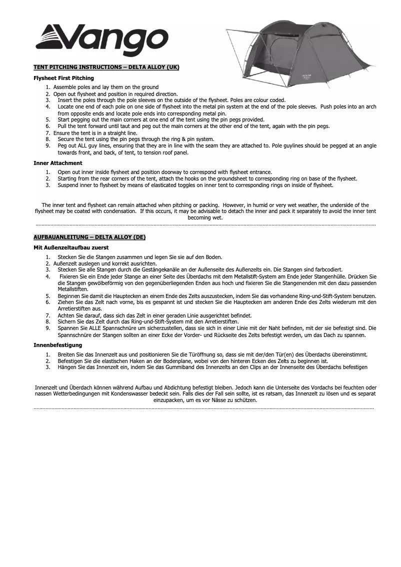 Image de la première page du manuel de l'appareil Delta 300