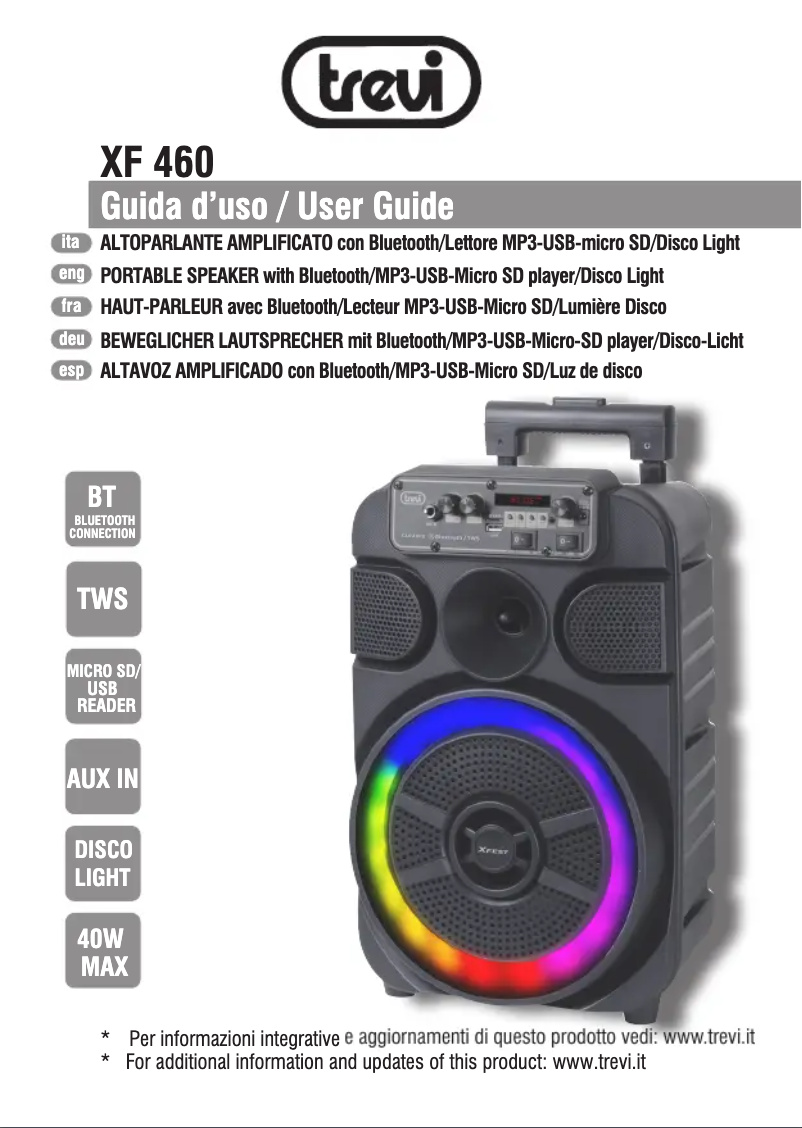 Page n°1 - Manuel utilisateur Trevi XF 460