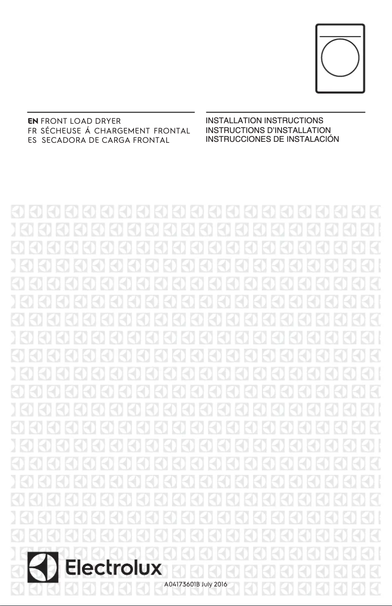 Page n°1 - Guide d'installation Electrolux EFME617SIW