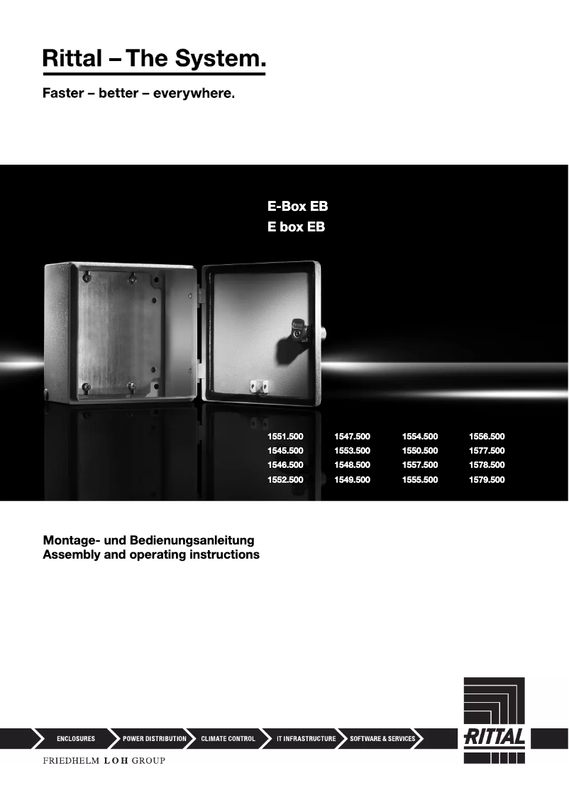 Page n°1 - Manuel utilisateur Rittal EB 1553.500