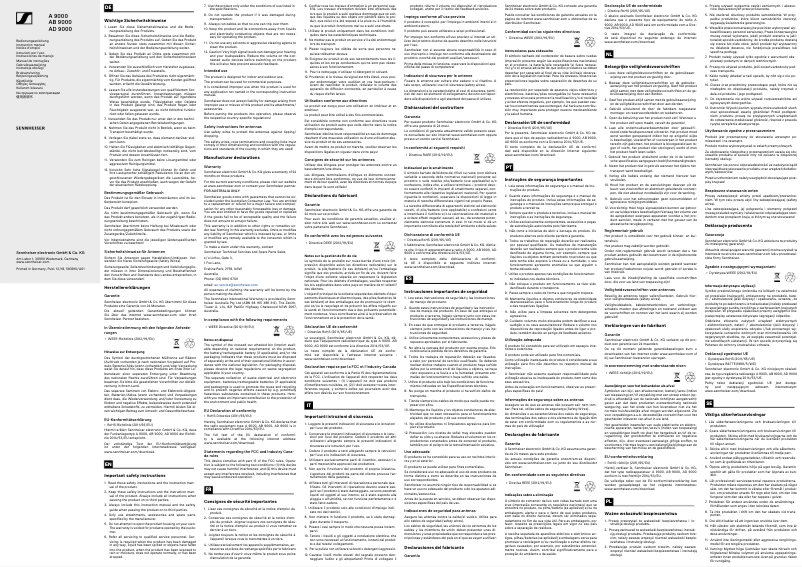 Page n°1 - Manuel utilisateur Sennheiser ME 9002