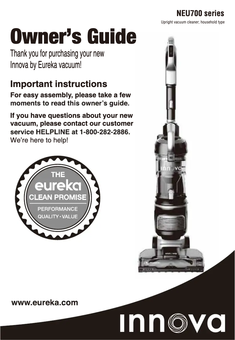 Image de la première page du manuel de l'appareil Upright NEU700