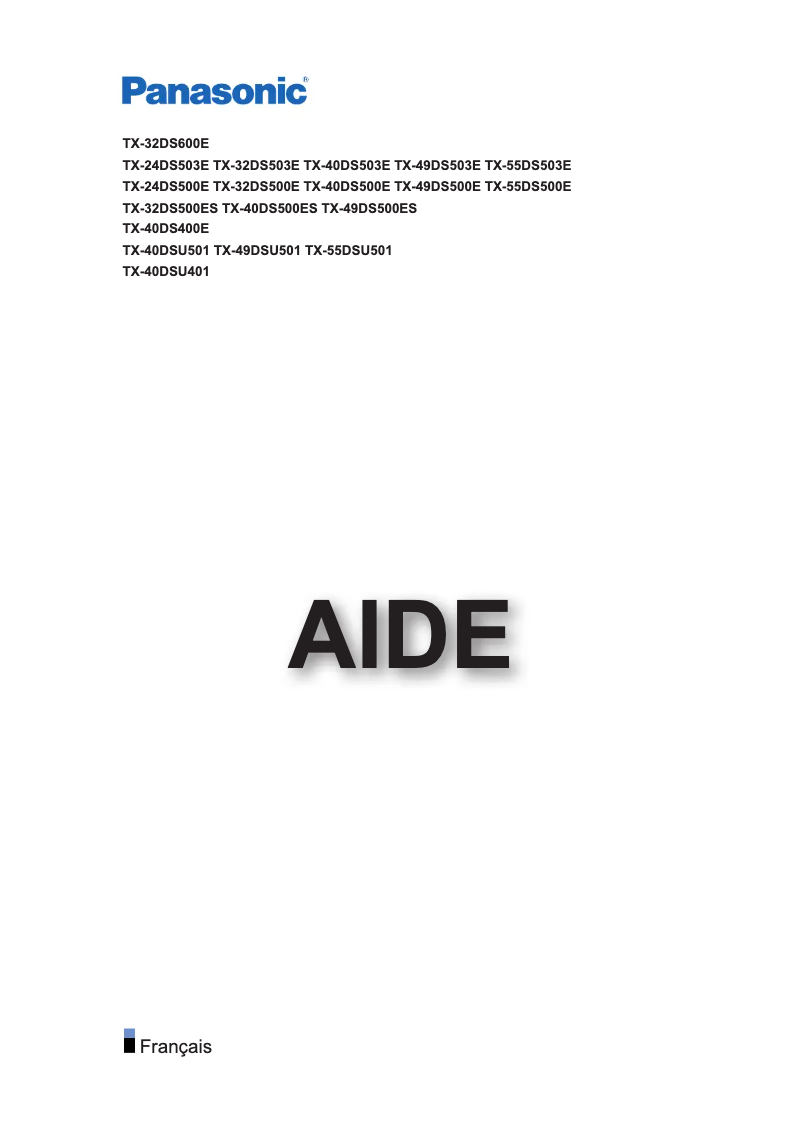 Page 1 de la notice Mode d'emploi Panasonic TX-32DS500ES
