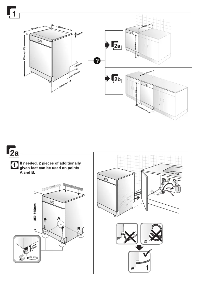 Page n°1 - Guide d'installation Beko DFN28430X