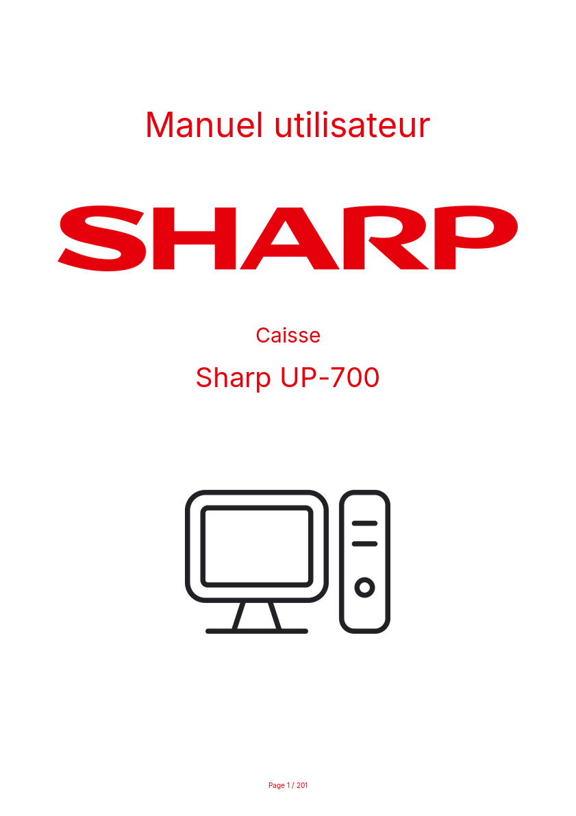 Page 1 de la notice Manuel utilisateur Sharp UP-700