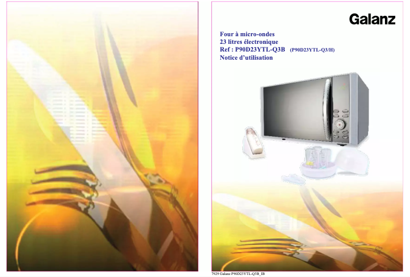 Image de la première page du manuel de l'appareil P90D23YTL-Q3B