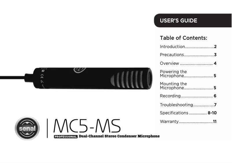 Página 1 del manual Manual de usuario Senal MC5-MS