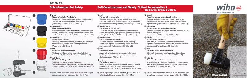 Page 1 de la notice Manuel utilisateur Wiha 44008