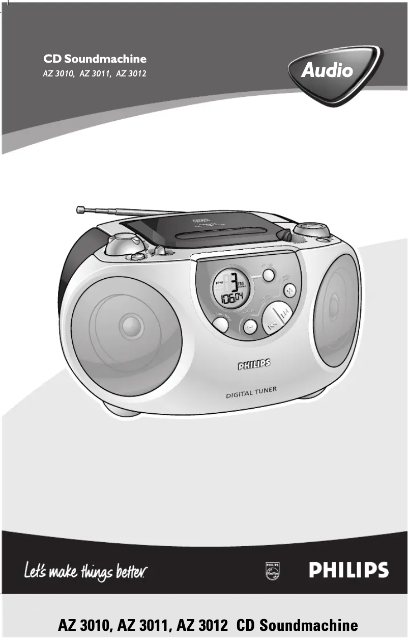 Page 1 de la notice Manuel utilisateur Philips AZ3011
