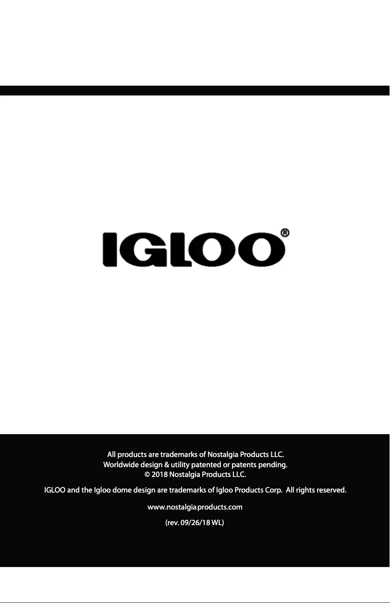 Page 1 de la notice Manuel utilisateur Igloo ICEB26CP