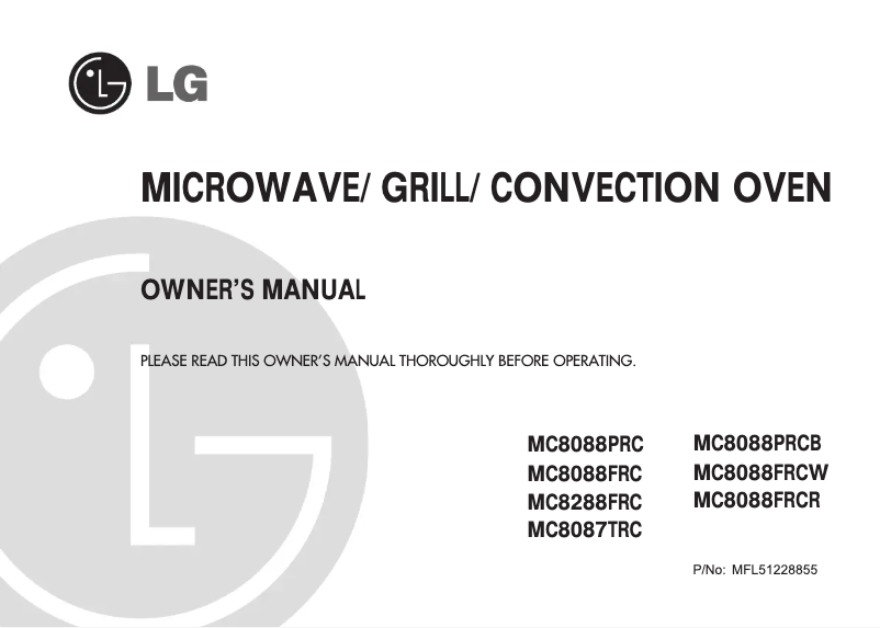 Page n°1 - Manuel utilisateur LG MC8088PRCB