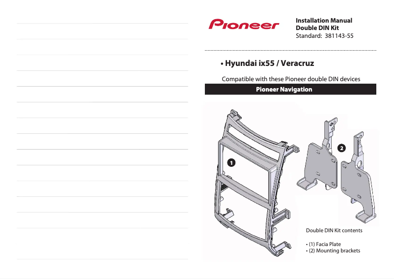 Page 1 de la notice Manuel utilisateur Pioneer 381143-55