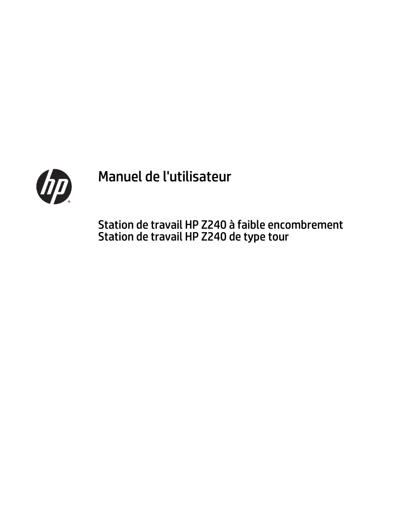 Image de la première page du manuel de l'appareil Z240