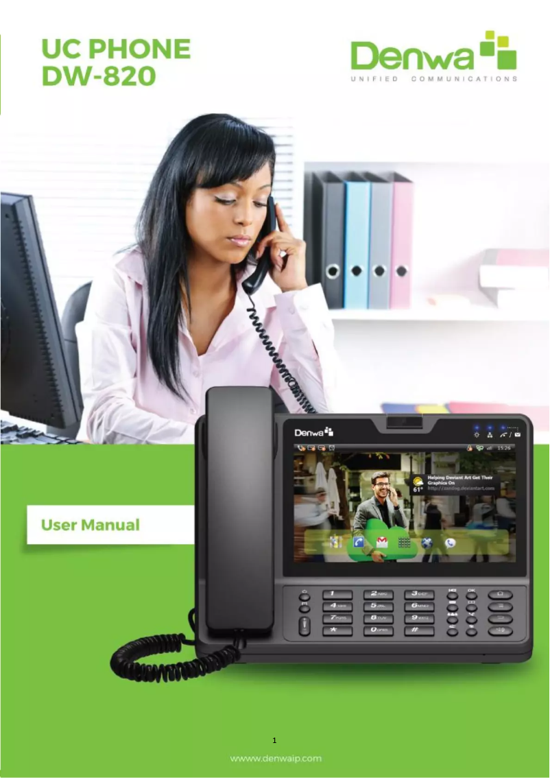 Page 1 de la notice Manuel utilisateur Denwa DW-820G