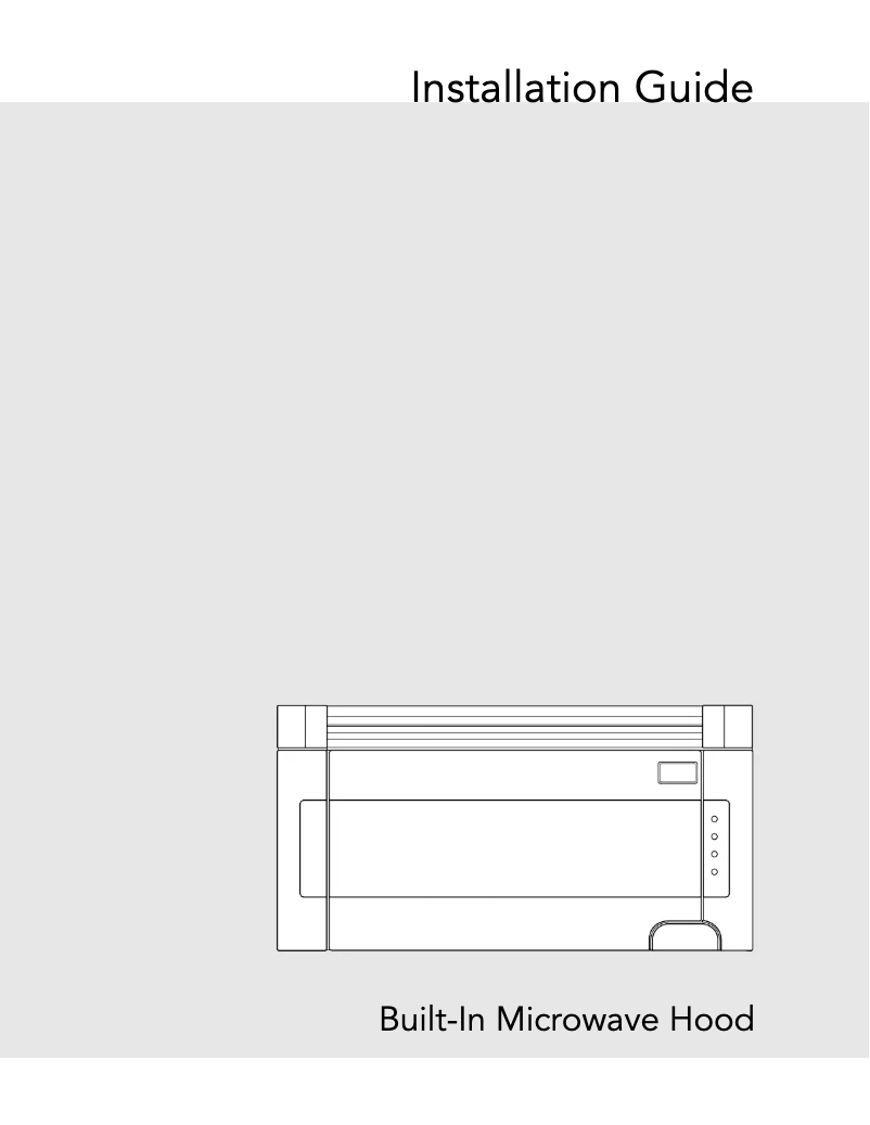 Page 1 of the manual Installation Guide Viking RVMHC330SS