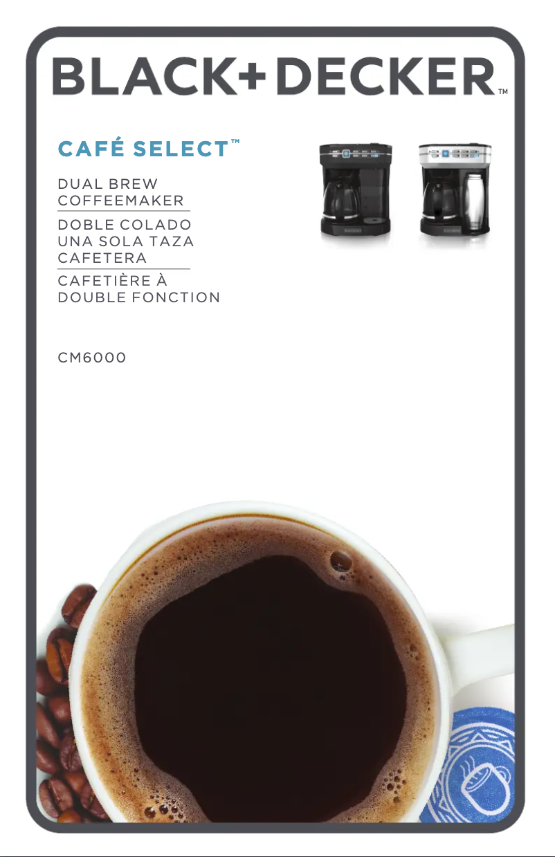 First page image of the manual for Café Select CM6000