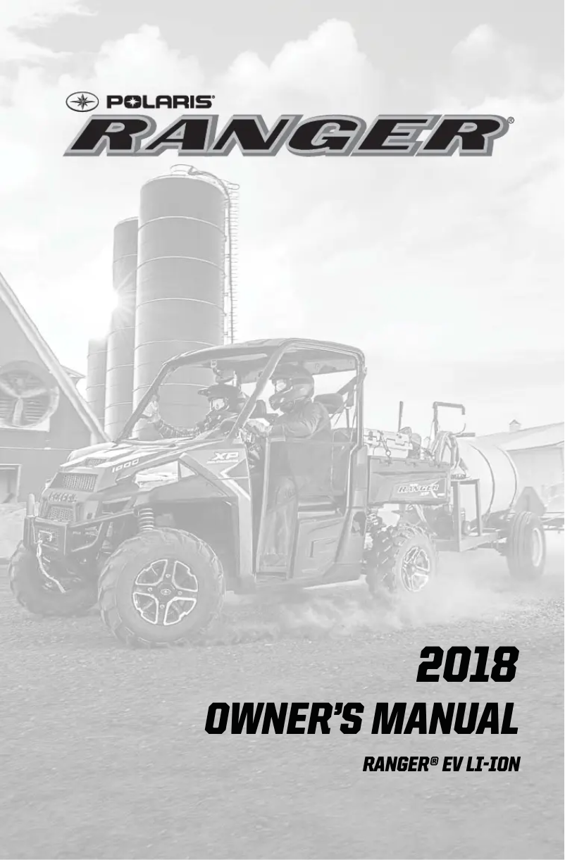 Page 1 de la notice Manuel utilisateur Polaris Ranger EV LI-ION (2018)