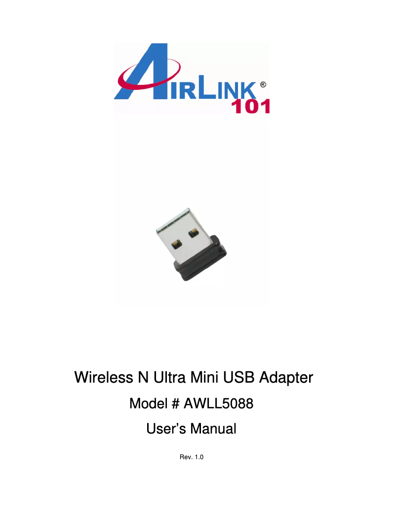 Imagen de la primera página del manual del dispositivo AWLL5088