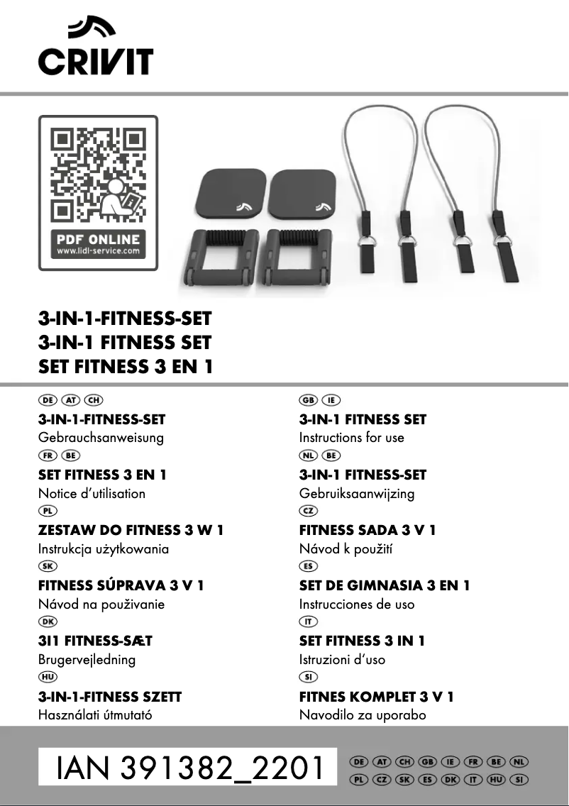 Page n°1 - Manuel utilisateur Crivit IAN 391382