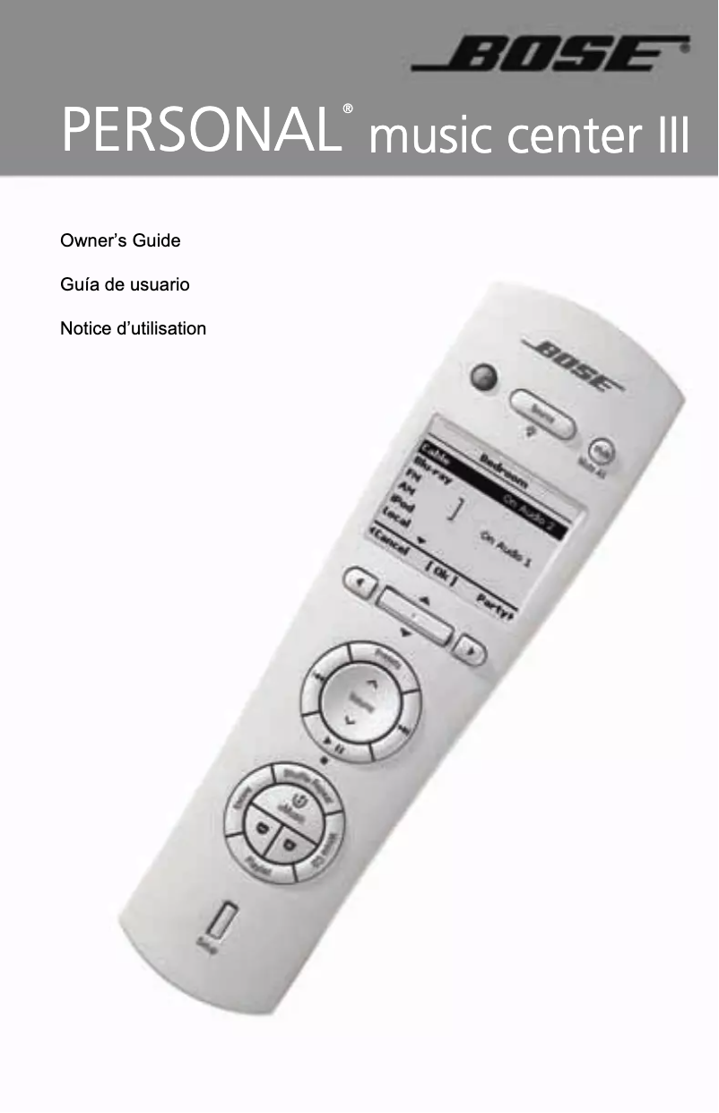 Image de la première page du manuel de l'appareil Personal Music Center III