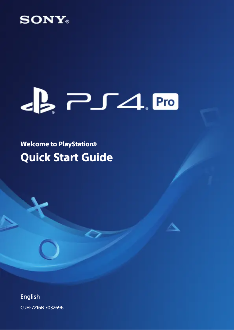 Page n°1 - Manuel utilisateur Sony PS4 Pro