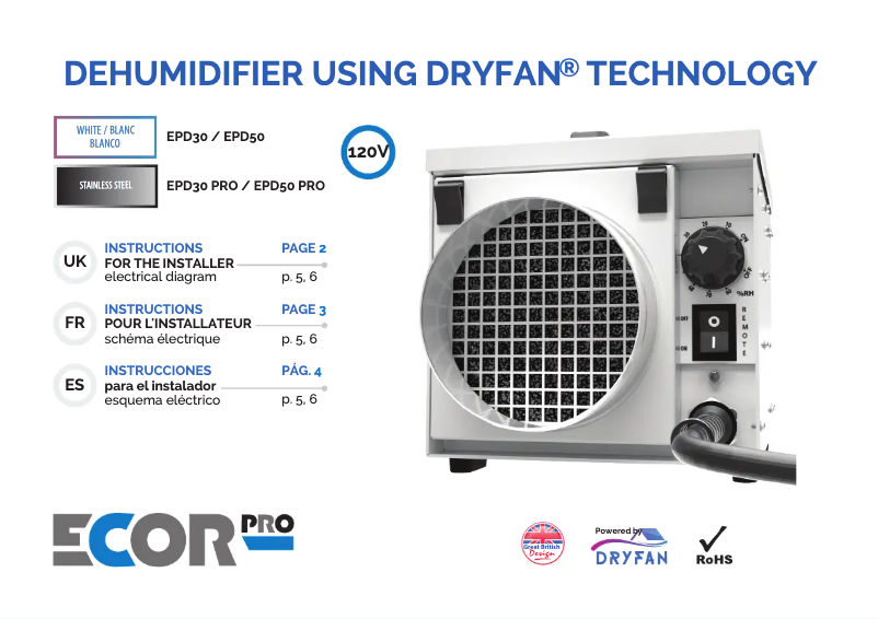 Page n°1 - Guide d'installation Ecor Pro EPD30