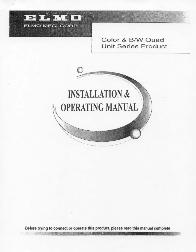 Page n°1 - Manuel utilisateur Elmo Chroma Quad4