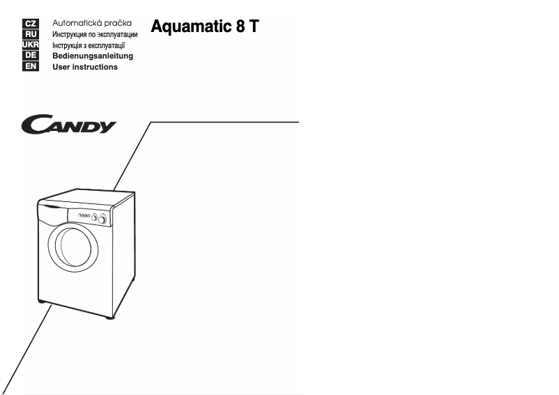 Page 1 de la notice Manuel utilisateur Candy AQUA 8T MET