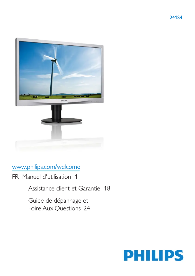 Page n°1 - Manuel utilisateur Philips Brilliance 241S4LYCS