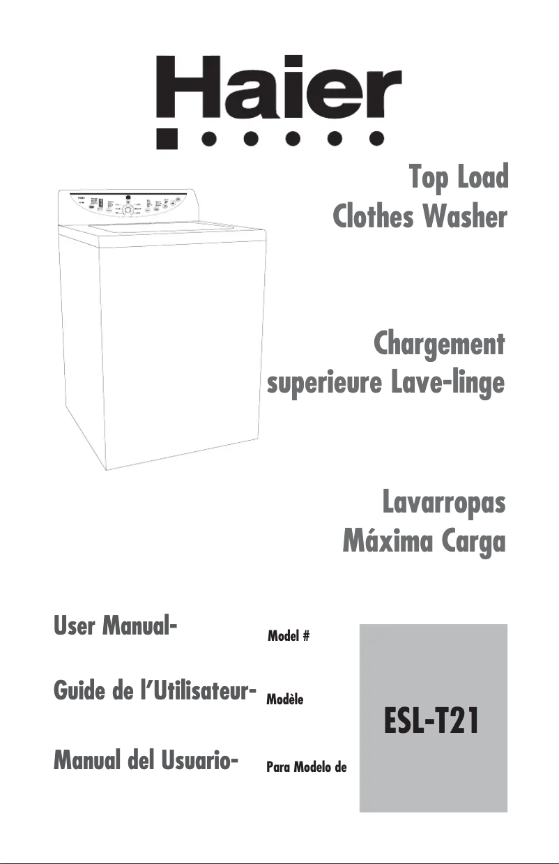 Image de la première page du manuel de l'appareil ESL-T21