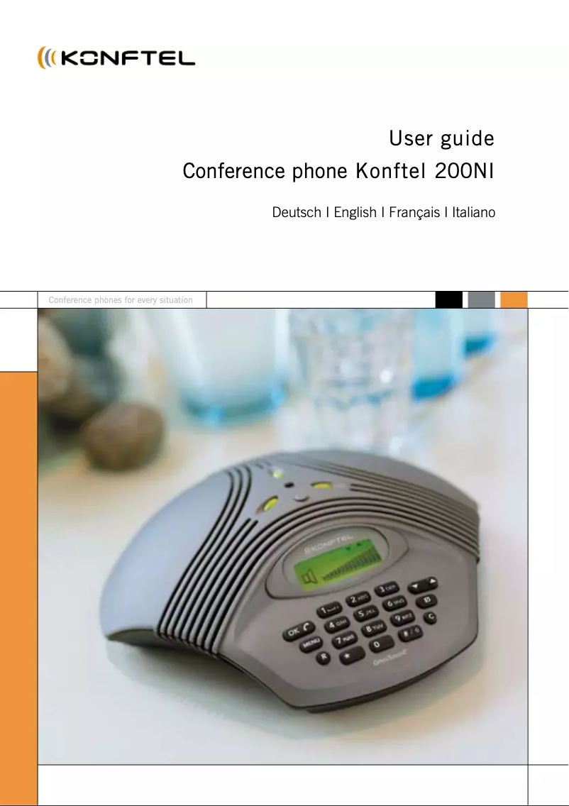 Page n°1 - Manuel utilisateur Konftel 200NI