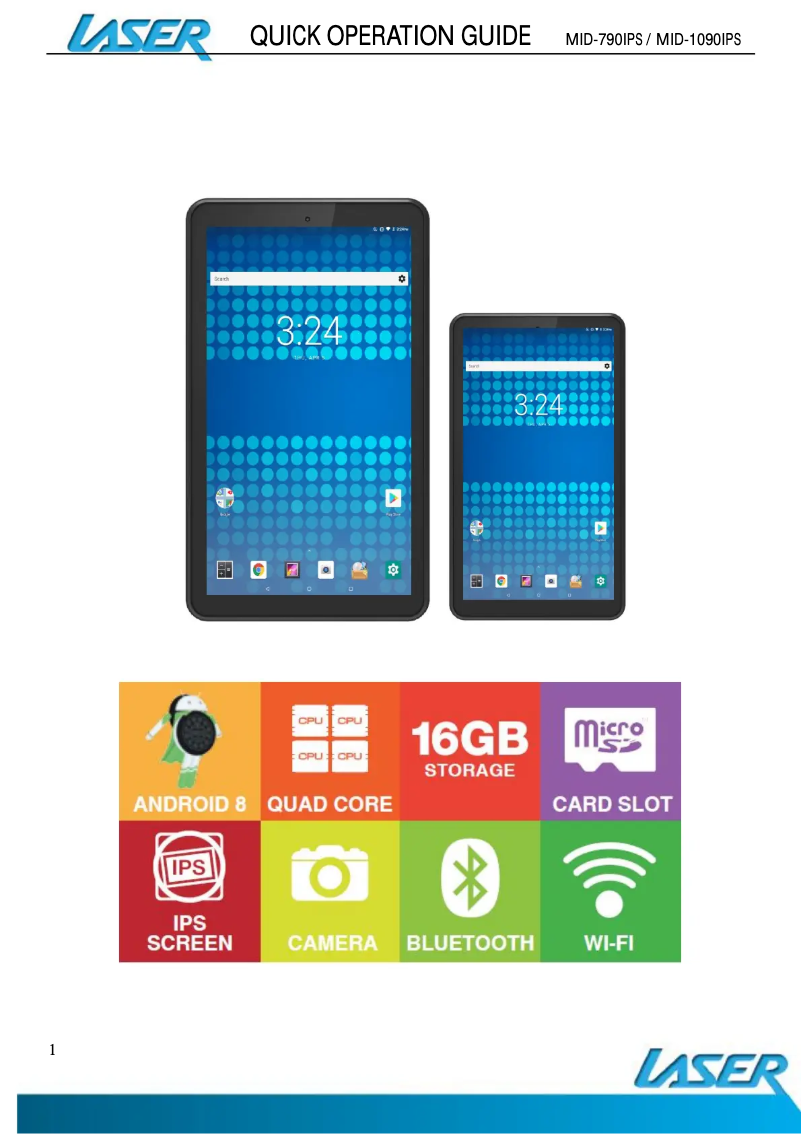 Page 1 de la notice Manuel utilisateur Laser MID-790IPS