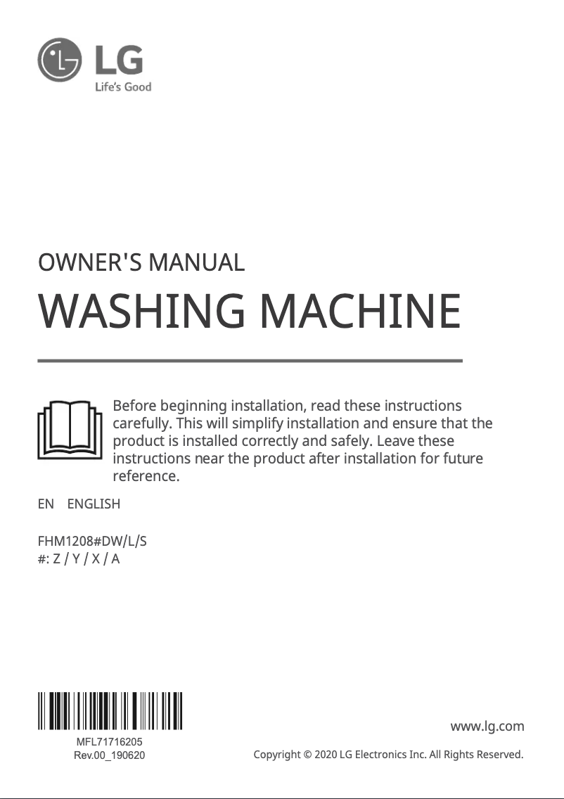 Image de la première page du manuel de l'appareil FHM1208ZDL