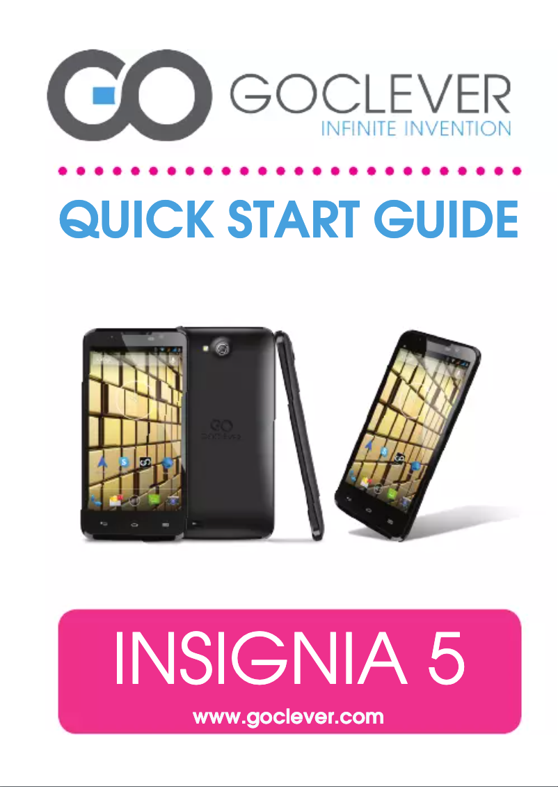 Page 1 de la notice Manuel utilisateur GoClever Insignia 5