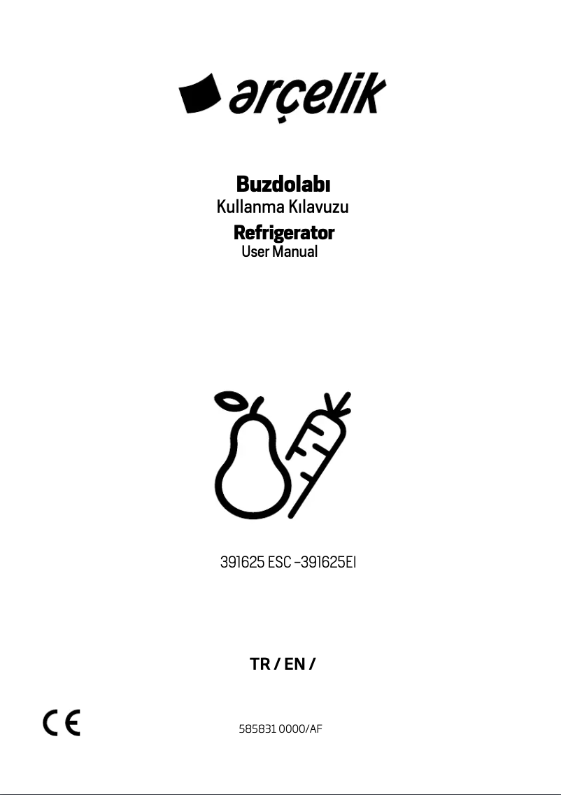 Page n°1 - Manuel utilisateur Arçelik 391625 EI