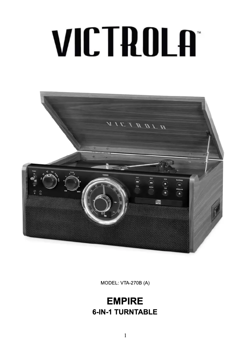 Image de la première page du manuel de l'appareil VTA-270B