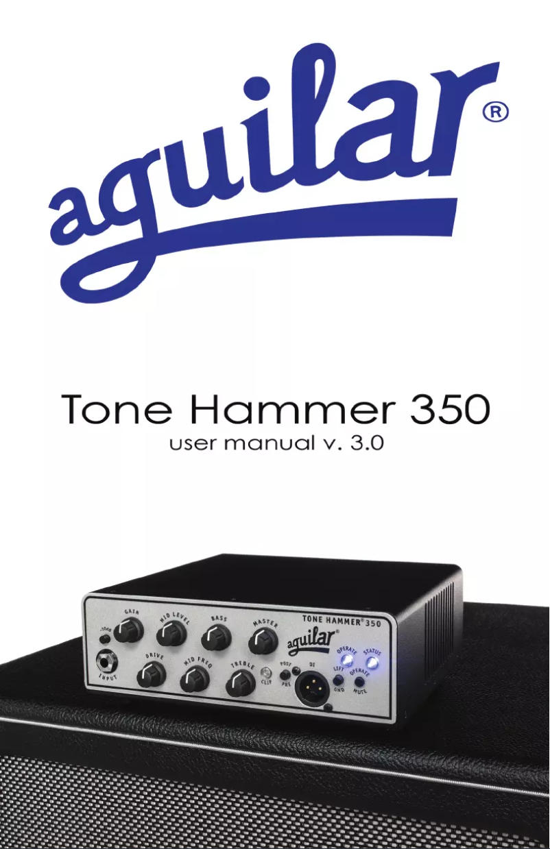 Page n°1 - Manuel utilisateur Aguilar Tone Hammer 350