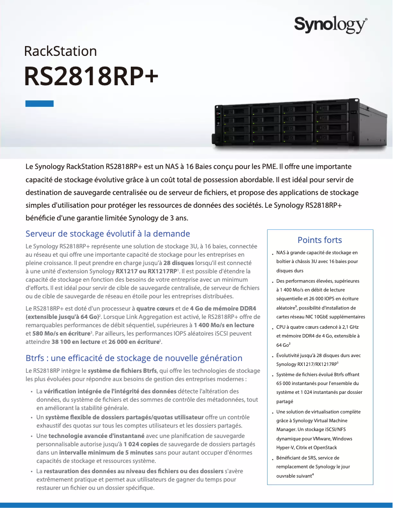 Image de la première page du manuel de l'appareil RS2818RP+