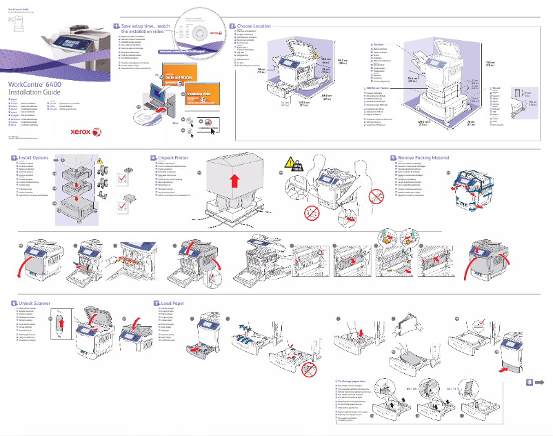 Image de la première page du manuel de l'appareil WorkCentre 6400