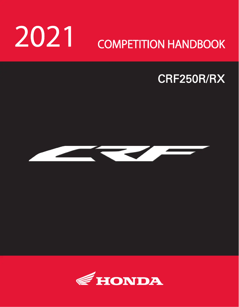 Página 1 del manual Manual de usuario Honda CRF250R (2021)