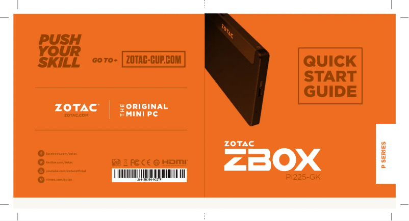 Image de la première page du manuel de l'appareil ZBOX PI225 pico