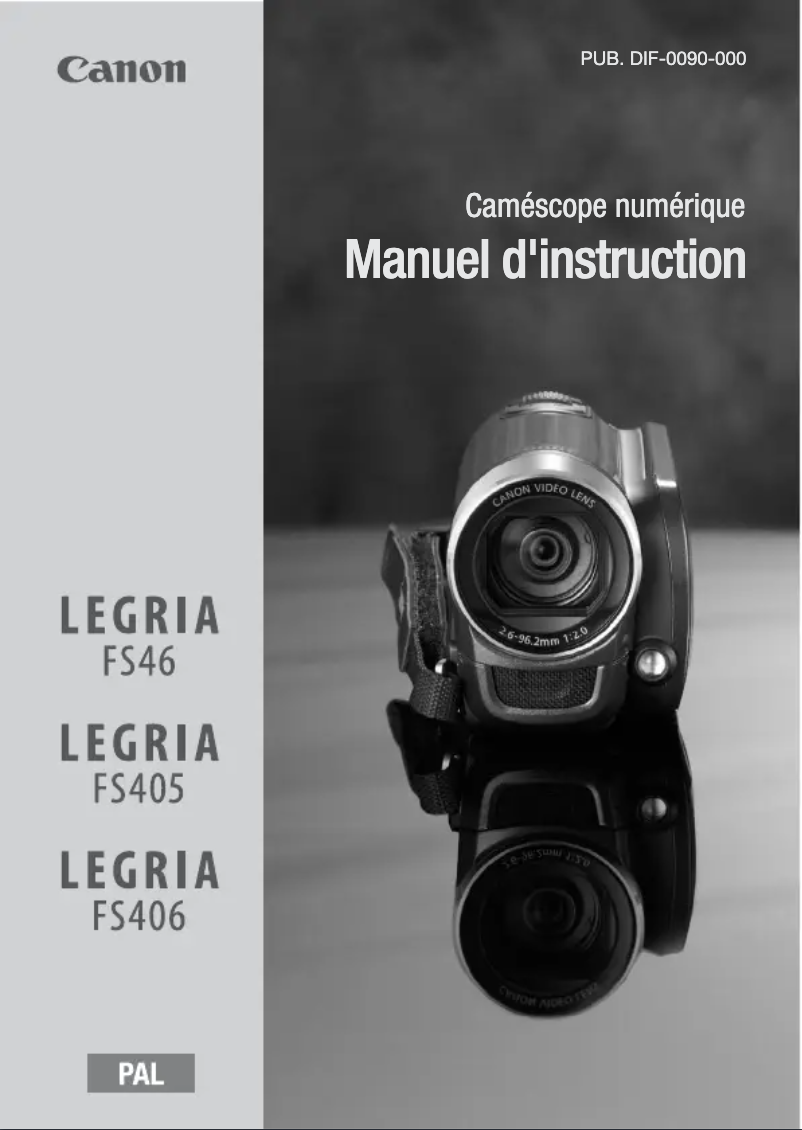 Page n°1 - Manuel utilisateur Canon Legria FS405