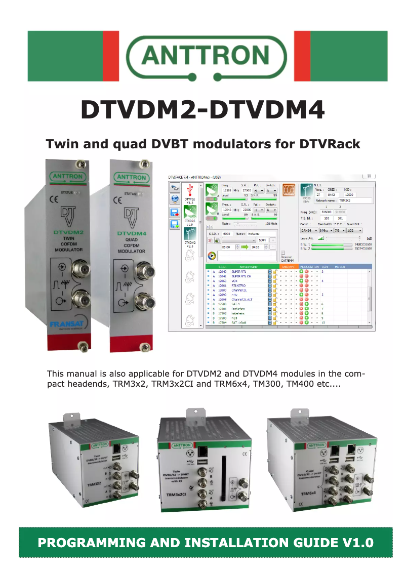 Página 1 del manual Manual de usuario Anttron DTVDM4