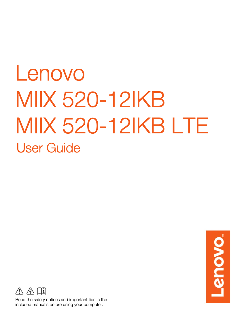 Página 1 del manual Manual de usuario Lenovo Miix 520